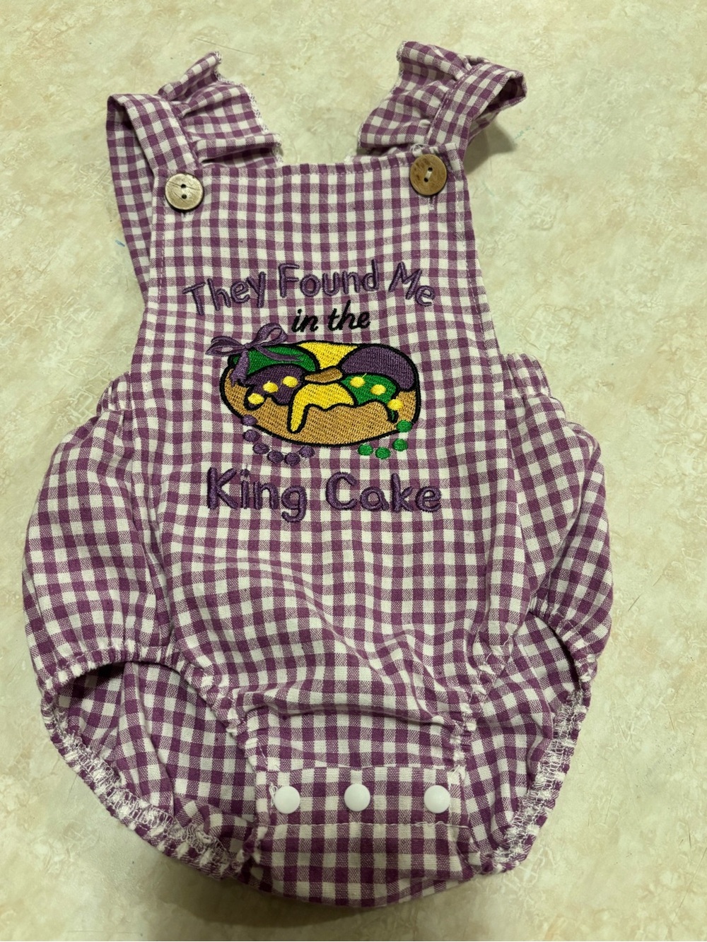 Mardi Gras King Cake Baby Outfit